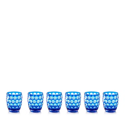 Mario Luca Giusti Acrylic Lente Acrylic Tumbler, Set Of 6 In Royal Blue
