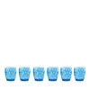 Mario Luca Giusti Acrylic Lente Acrylic Tumbler, Set Of 6 In Turq/white
