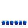 Mario Luca Giusti Acrylic Milly Large Acrylic Tumbler, Set Of 6 In Blue