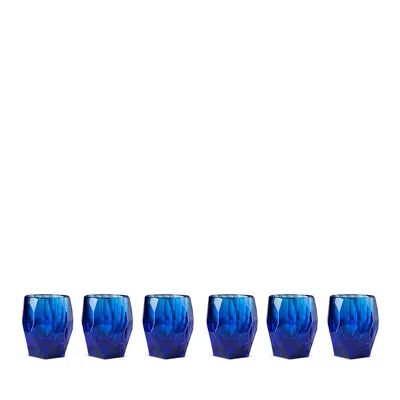 Mario Luca Giusti Acrylic Milly Large Acrylic Tumbler, Set Of 6 In Blue