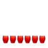 Mario Luca Giusti Acrylic Milly Large Acrylic Tumbler, Set Of 6 In Red