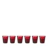 Mario Luca Giusti Acrylic Palazzo Acrylic Tumbler, Set Of 6 In Red