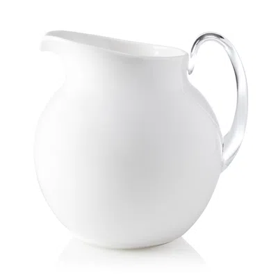 Mario Luca Giusti Acrylic Palla Glazed Pitcher In White