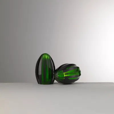Mario Luca Giusti Bonnie & Clyde Salt And Pepper Shakers In Green