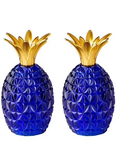 Mario Luca Giusti Caterina & Vittoria Acrylic Salt And Pepper (set Of Two) In Blue