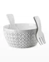 Mario Luca Giusti Acrylic Churchill Salad Set In White