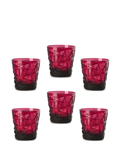 Mario Luca Giusti David Glasses (set Of Six) In Multi