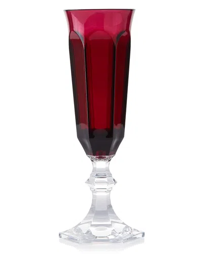 Mario Luca Giusti Dolce Vita Acrylic Champagne Flute In Ruby