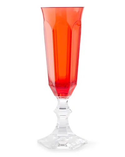 Mario Luca Giusti Dolce Vita Champagne Flute, Set Of 6 In Red