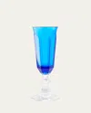 Mario Luca Giusti Set Of 6 Dolce Vita Champagne Flutes In Turquoise