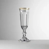 Mario Luca Giusti Dolce Vita 4 Oz. Champagne Flutes With Gold Foil Trim, Set Of 6 In Clear/gold
