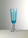 Mario Luca Giusti Set Of 6 Dolce Vita Champagne Flutes In Turquoise