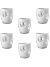 Mario Luca Giusti Fisheye Water Glass (set Of Six) In White