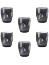 Mario Luca Giusti Fisheye Water Glass (set Of Six) In Gray