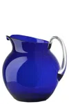Mario Luca Giusti Round Crystal Jar In Blue