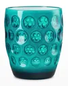 Mario Luca Giusti Acrylic Lente Acrylic Tumbler, Set Of 6 In Turquoise/white