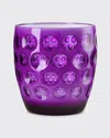 Mario Luca Giusti Lente Tumblers, Set Of 6 In Lav/wht
