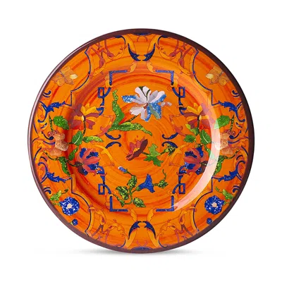 Mario Luca Giusti Melamine Pancale Dinner Plate In Orange