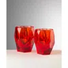 Mario Luca Giusti Milly Large Tumbler Set Of 6 In Red