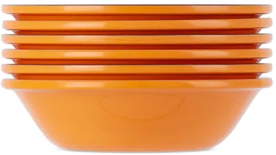 Mario Luca Giusti Orange Saint Tropez Bowl Set, 6 Pcs In Orrange