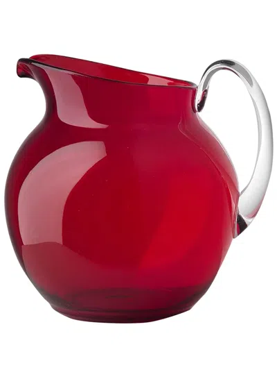 Mario Luca Giusti Palla Translucent Pitcher In Red