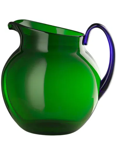 Mario Luca Giusti Pallina Acrylic Pitcher In Green