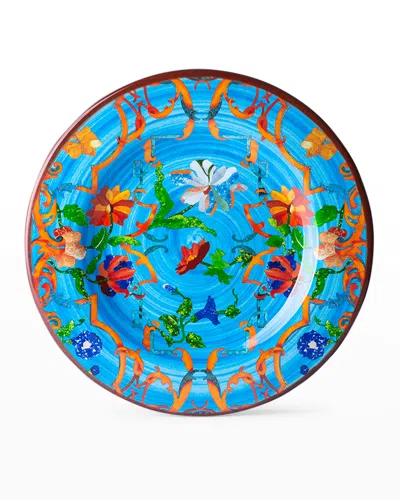 Mario Luca Giusti Pancale Turquoise Salad & Dessert Plate In Blue