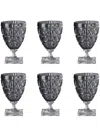 Mario Luca Giusti Star Wine Glass (set Of Six) In Gray