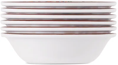 Mario Luca Giusti White Pancale Bowl Set, 6 Pcs
