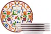 Mario Luca Giusti White Pancale Medium Dinner Plate Set, 6 Pcs In White