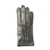 Mario Portolano Leather Gloves In Gray