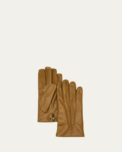Mario Portolano Men's Nappa Leather Gloves In Brown