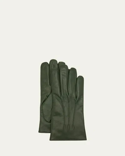Mario Portolano Men's Nappa Leather Gloves In Green Tea