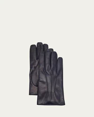 Mario Portolano Men's Nappa Leather Gloves In Navy