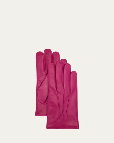 Mario Portolano Men's Nappa Leather Gloves In Purple