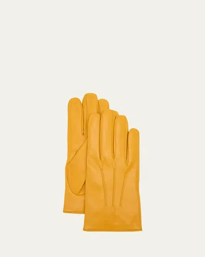 Mario Portolano Men's Nappa Leather Gloves In Yellow