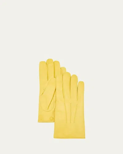 Mario Portolano Men's Nappa Leather Gloves In Yellow