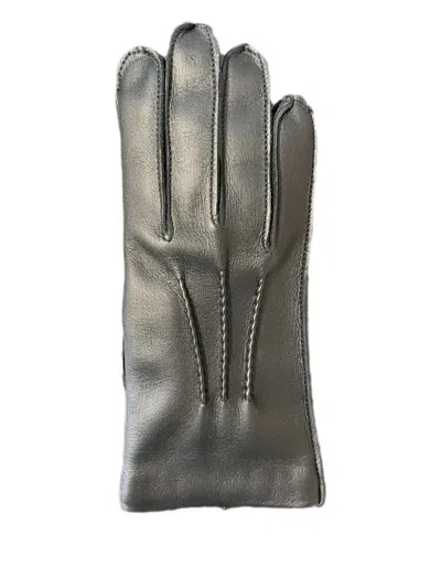 Mario Portolano Nappa Leather Gloves In Gray