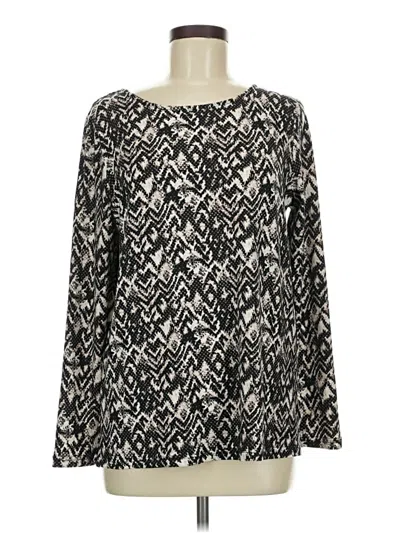 Pre-owned Mario Serrani Long Sleeve Blouse In Black