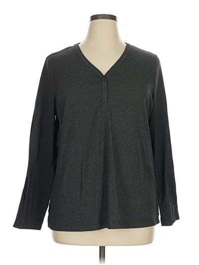 Pre-owned Mario Serrani Long Sleeve Blouse In Gray