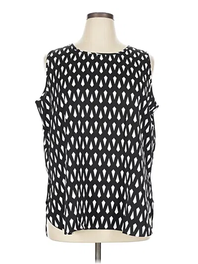 Pre-owned Mario Serrani Sleeveless Blouse In Black