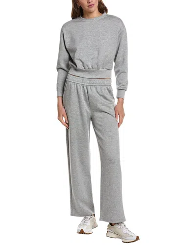 Marion 28in 2pc Straight Pant & Sweatshirt Set In Gray