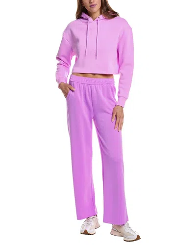 Marion 28in 2pc Straight Pant & Sweatshirt Set In Pink