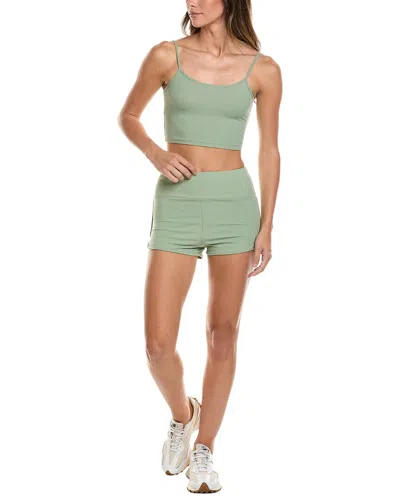 Marion 2pc 2in Crop Top & Ruched Biker Short Set In Multi