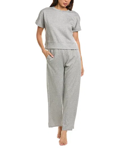 Marion 2pc Air Scuba Sweatshirt & Pant Set In Gray