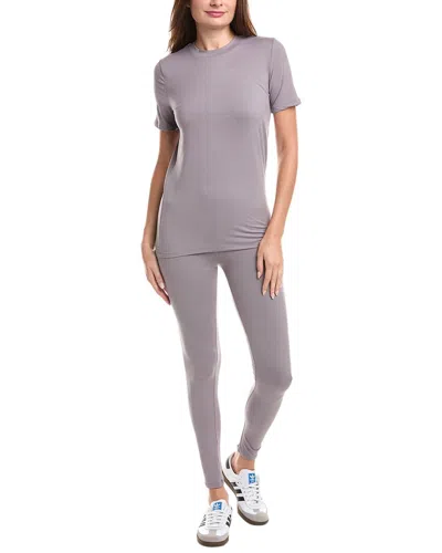 Marion 2pc Casual Top & Legging Set In Brown