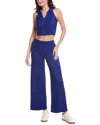 Marion 2pc Crinkle Textured Loungewear Set In Blue
