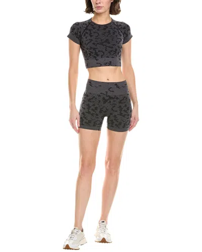 Marion 2pc Crop Top & Short Set In Black