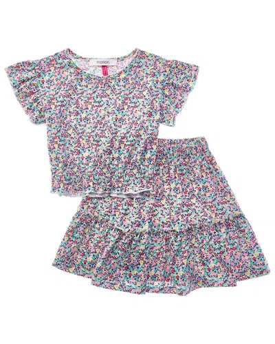 Marion Kids' 2pc Floral Top & Skirt Set In Multi