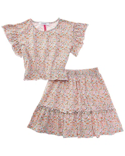 Marion 2pc Floral Top & Skirt Set In Multi